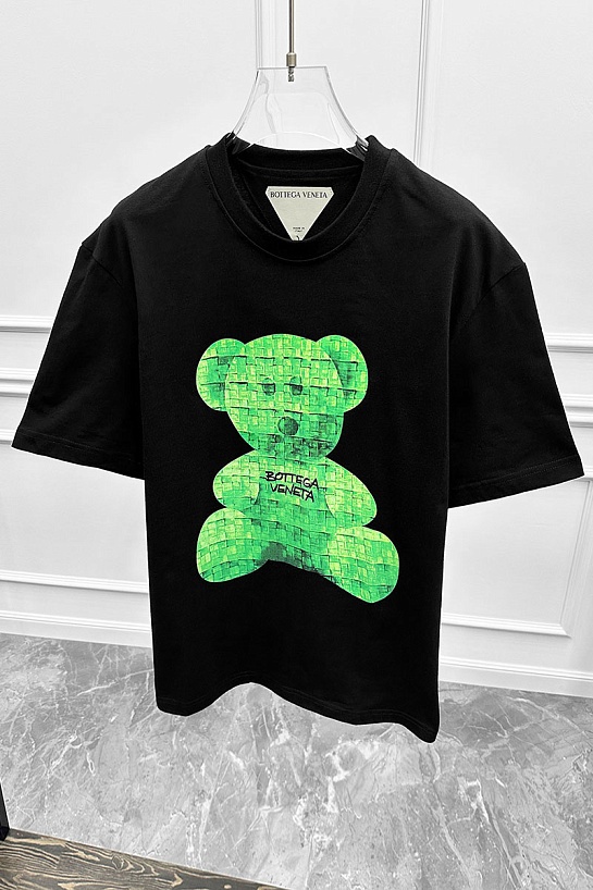 Чёрная оверсайз футболка Bottega Veneta Bear print