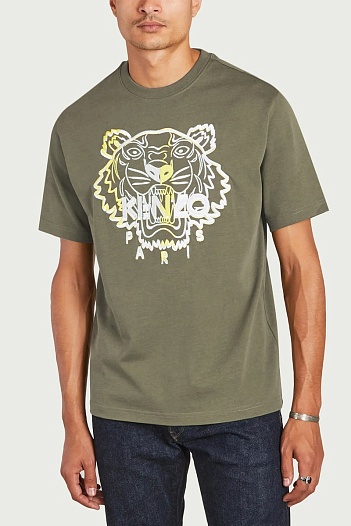 Мужская футболка Kenzo "Tiger" - Green   