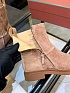 Женские замшевые сапоги Loro Piana premium - Beige