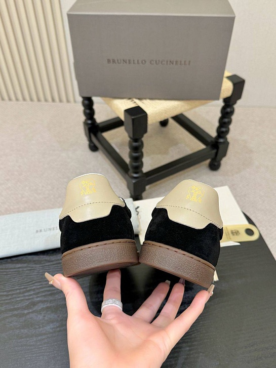 Замшевые кроссовки Brunello Cucinelli low-top - Black