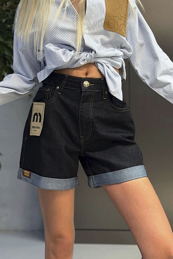 Женская джинсовые шорты MIU MIU premium   