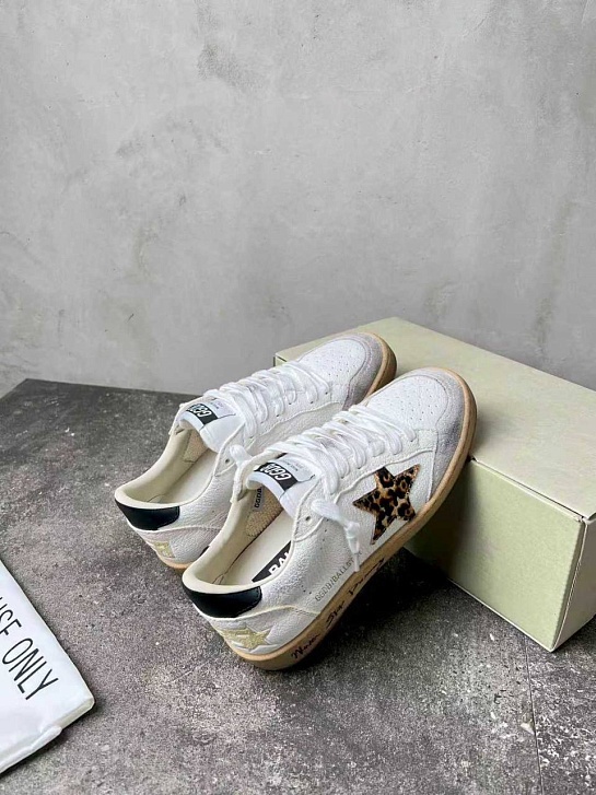 Женские кожаные кроссовки Golden Goose Ball Star premium