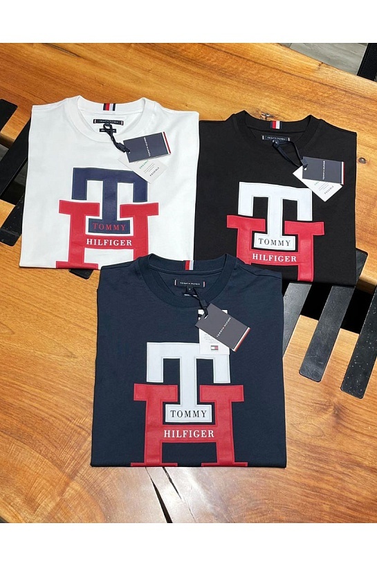 Тёмно-синяя футболка Tommy Hilfiger TH Monogram