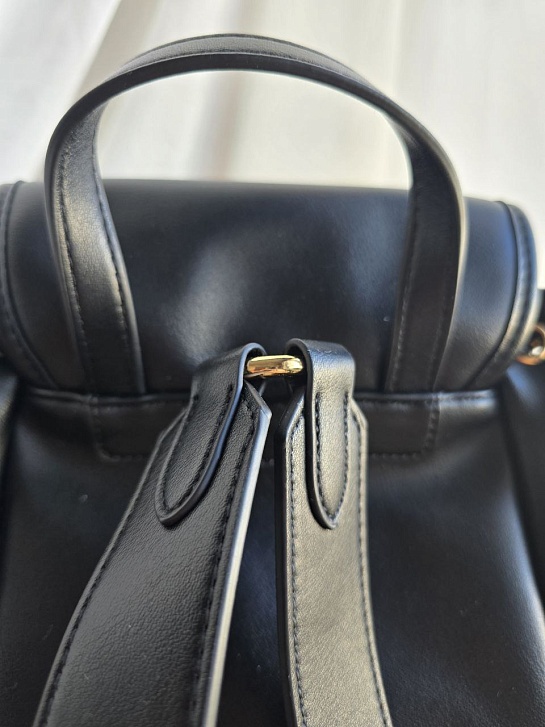 Кожаный рюкзак MIU MIU 30x25 см - Black