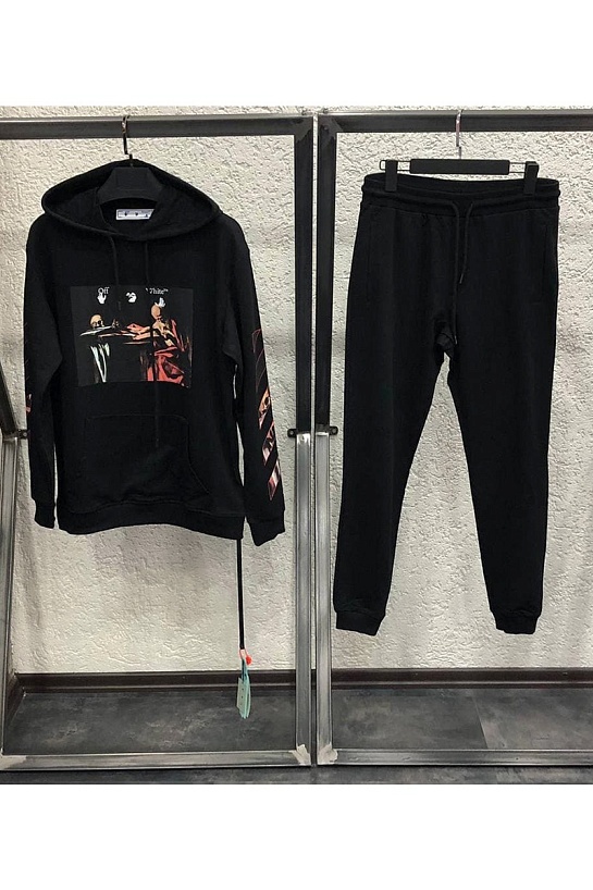 Мужские штаны Off-White "Caravaggio Print" - Black