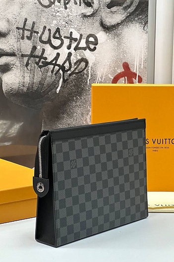 Клатч Louis Vuitton Pochette Voyage MM Damier Graphite Canvas Premium 27x21x6 см   