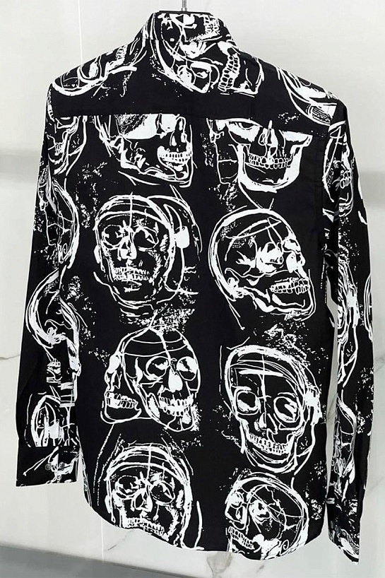 Мужская рубашка Alexander McQueen Skull - Black