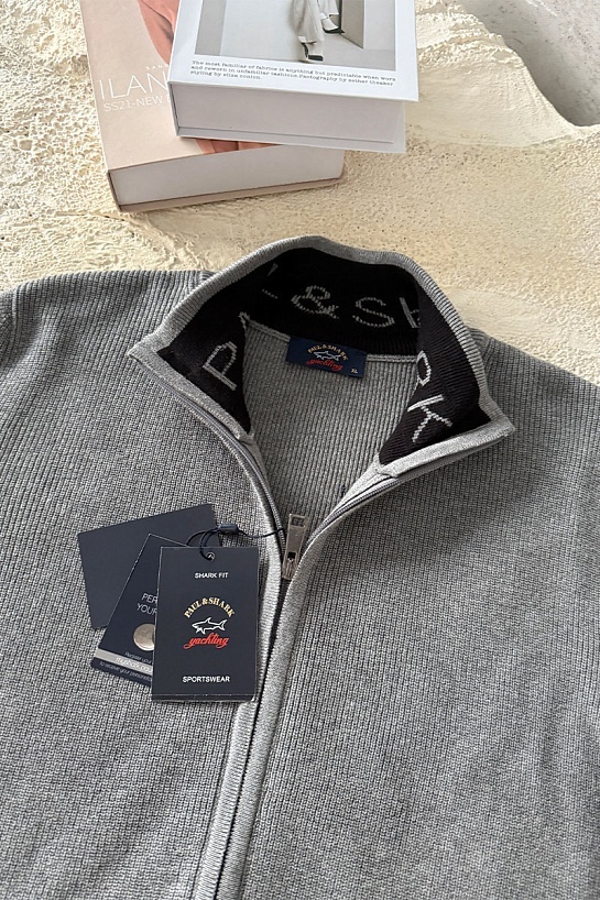 Мужская кофта Paul & Shark zip-up - Grey