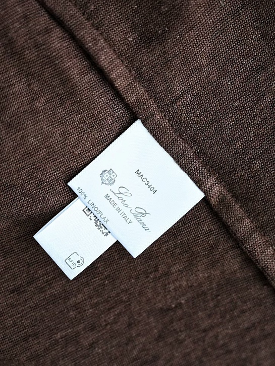 Мужское тёмно-коричневое поло Loro Piana premium