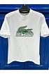 Мужская белая футболка Lacoste crocodile print