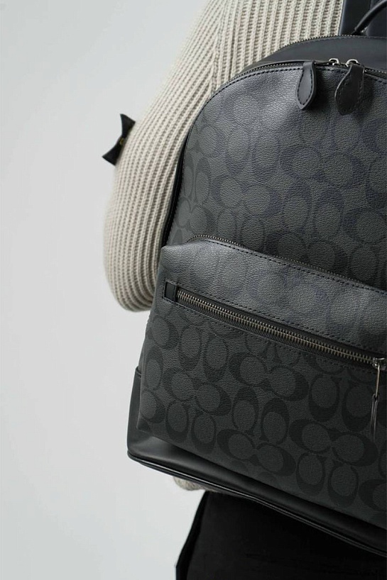Кожаный рюкзак Coach monogram 40x30x16 см