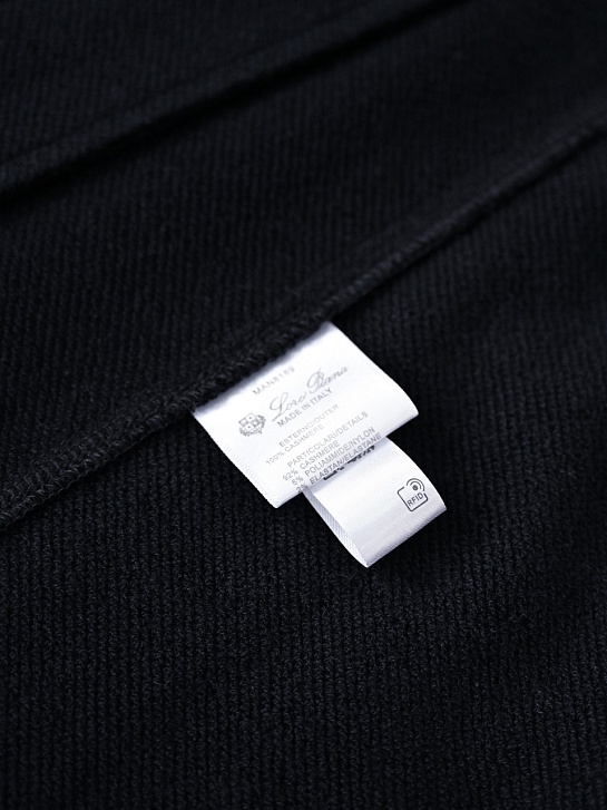 Чёрная кофта на молнии Loro Piana premium