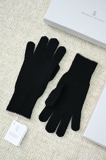Кашемировые перчатки Brunello Cucinelli premium - Black   