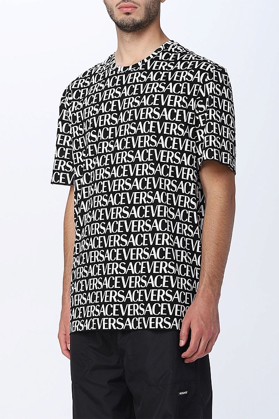 Мужская футболка Versace monogram all-over