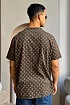Коричневая оверсайз футболка Louis Vuitton Monogram All-over Tiger