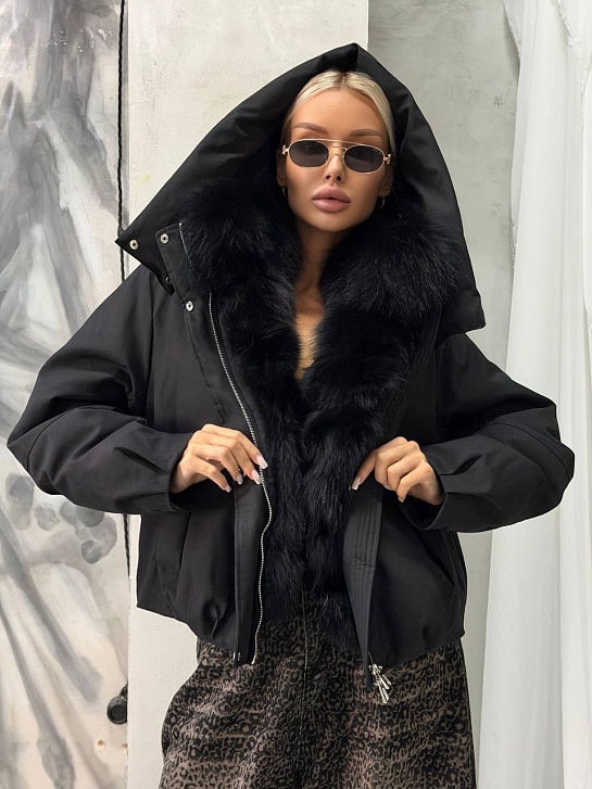 Женский бомбер с натуральным мехом Max Mara premium