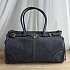 Замшевая серая сумка Prada 38x23 см