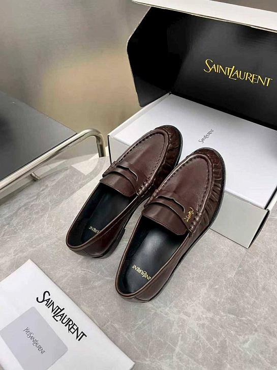 Женские кожаные лоферы Yves Saint Laurent premium