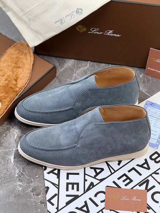 Мужские лоферы с меховой стелькой Loro Piana