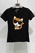 Женская брендовая футболка Karl Lagerfeld чёрного цвета