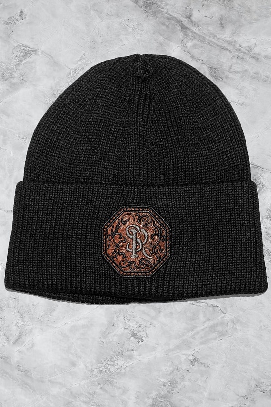 Мужская чёрная шапка Stefano Ricci