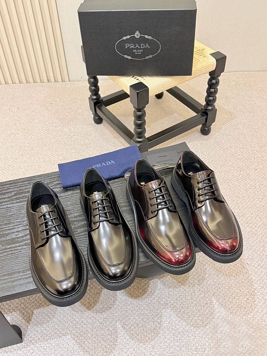 Лакированные ботинки Prada premium - Brown