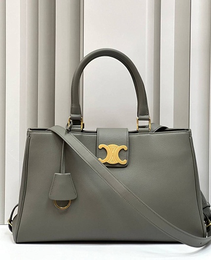 Женская сумка Celine Appoline Medium Premium 37.5x22x16 см - Grey   
