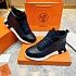 Кроссовки с мехом Hermes Bouncing high-top - Navy / White