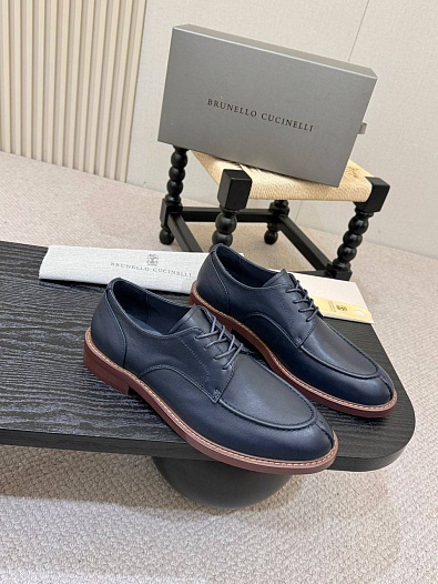 Кожаные ботинки Brunello Cucinelli derby - Navy   