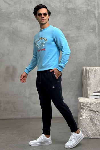 Тёмно-синие спортивные штаны Paul & Shark logo-patch   