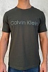 Брендовая мужская футболка Calvin Klein тёмно-зелёного цвета