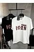 Мужская белая футболка Dsquared2 "ICON"
