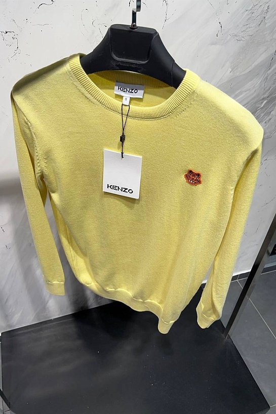 Мужской жёлтый джемпер Kenzo Tiger logo-patch
