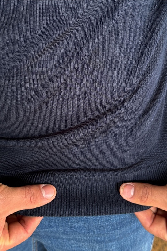 Поло тёмно-синего цвета Prada Milano