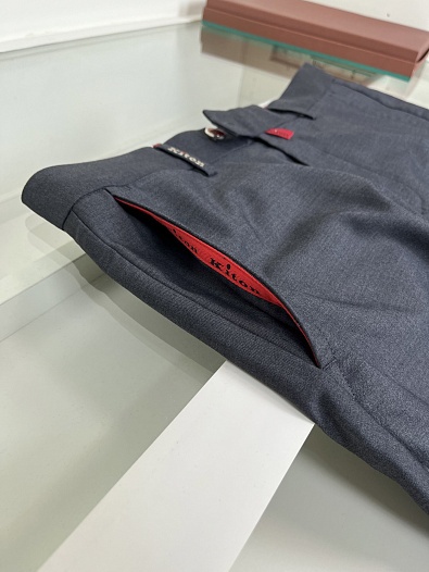 Мужские серые брюки Kiton premium   