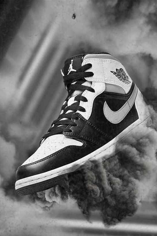 Кроссовки Nike Air Jordan 1 Mid - White / Shadow