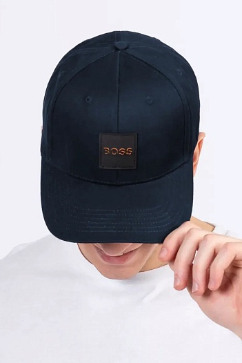 Бейсболка синего цвета Hugo Boss logo-patch   