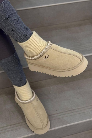 Женские ботинки UGG Classic Mini Cresent - Beige   