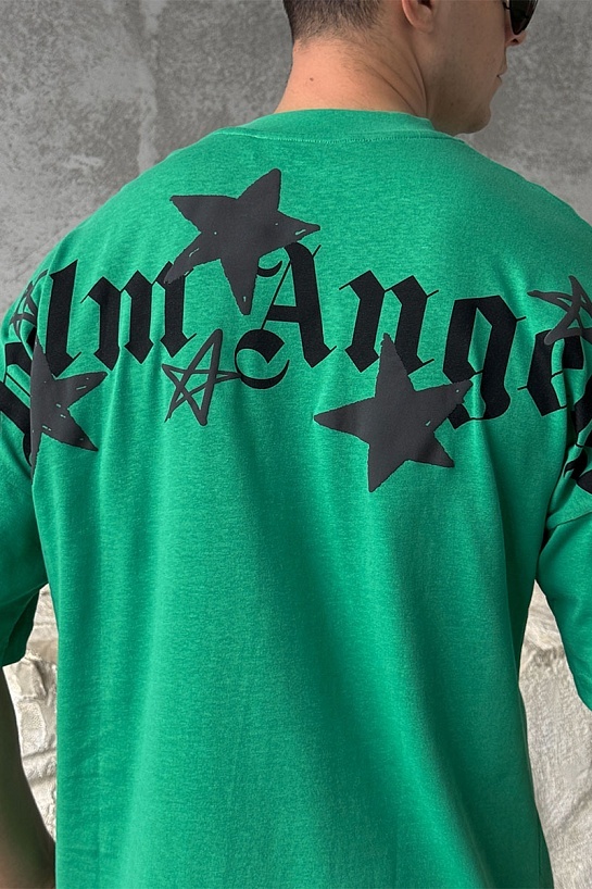 Оверсайз футболка Palm Angels Shooting Star - Green