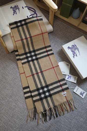 Шарф Burberry two-tone Check premium 168x30 см - Chestnut   