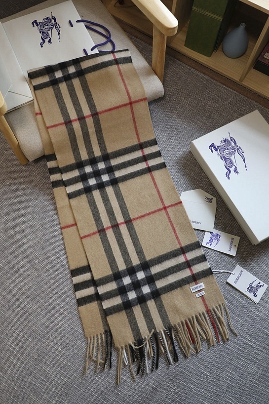Шарф Burberry two-tone Check premium 168x30 см - Chestnut