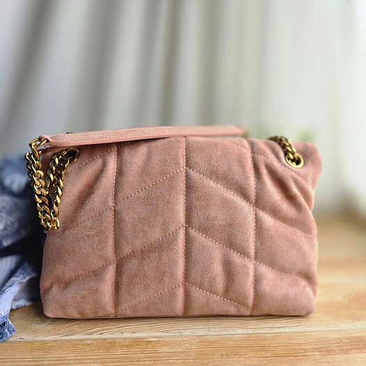 Замшевая сумка Yves Saint Laurent Lou Puffer 30x19 см   