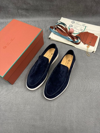 Мужские замшевые лоферы Loro Piana   