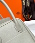 Женская кожаная сумка Hermes Lindy Premium 26x18x13 см - Grey