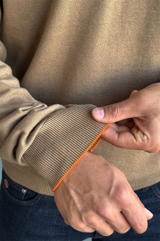 Мужской джемпер Hermes H embroidered - Brown