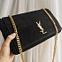 Женская чёрная замшевая сумка Yves Saint Laurent 32x19 см