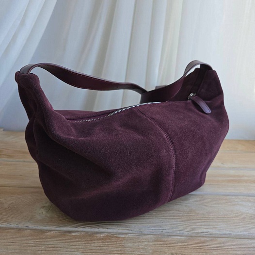 Женская замшевая фиолетовая сумка MIU MIU 34x23 см   