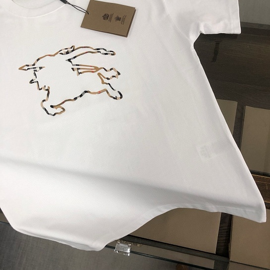 Мужская белая футболка Burberry Premium
