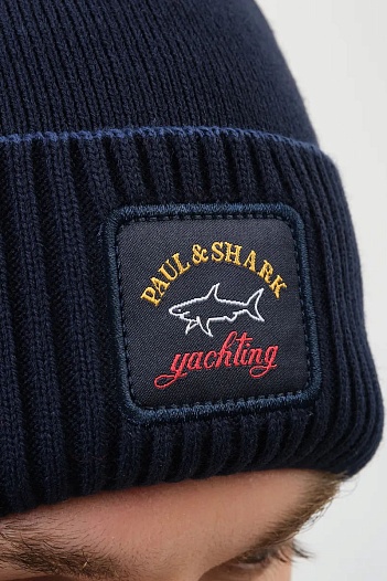 Шапка на флисе Paul & Shark logo-badge - Navy   