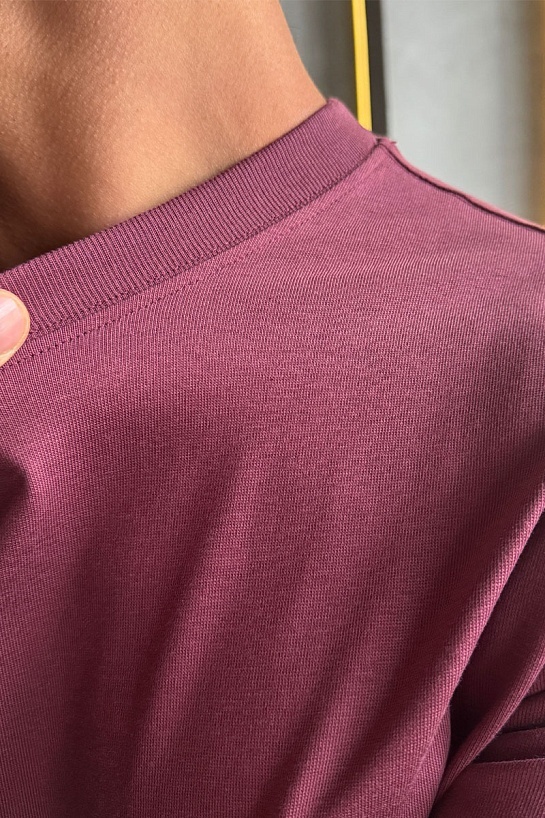 Футболка Dolce & Gabbana logo-plaque - Burgundy